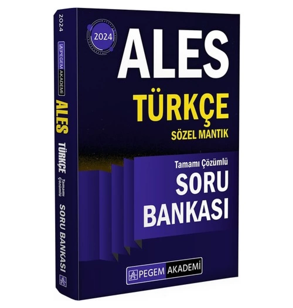 Pegem 2024 Ales Türkçe Sözel Mantik Çözümlü Soru Bankası