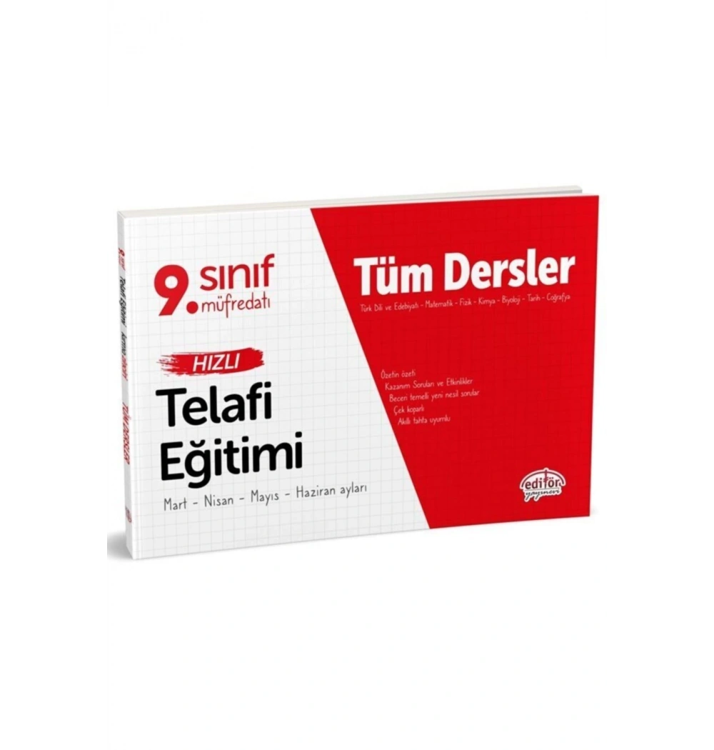 *Kampanya* Editör 9.Sınıf Tüm Dersler Telafi Eğitimi