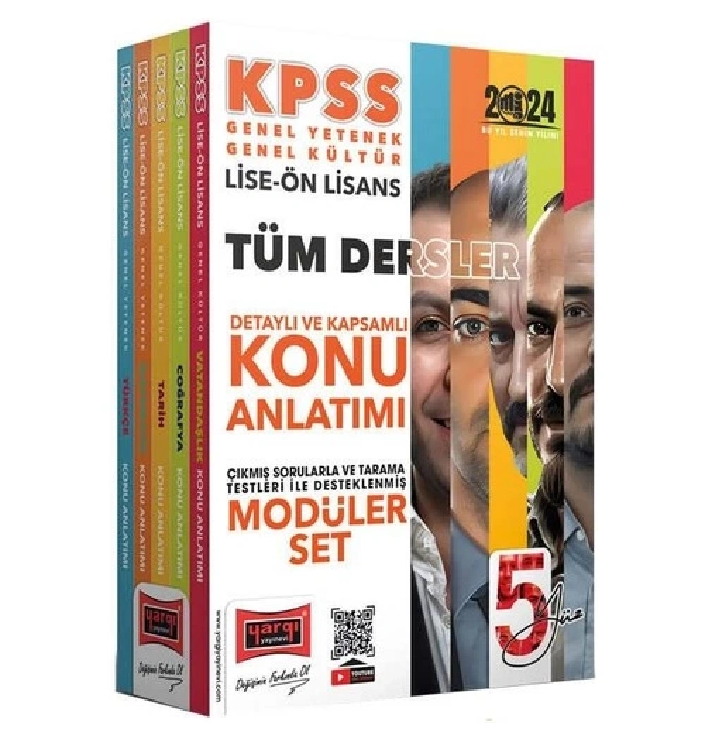 Yargı 2024 Kpss Gy Gk Lise Önlisans Tüm Dersler Konu Anlatımlı Modüler Set 5 Li