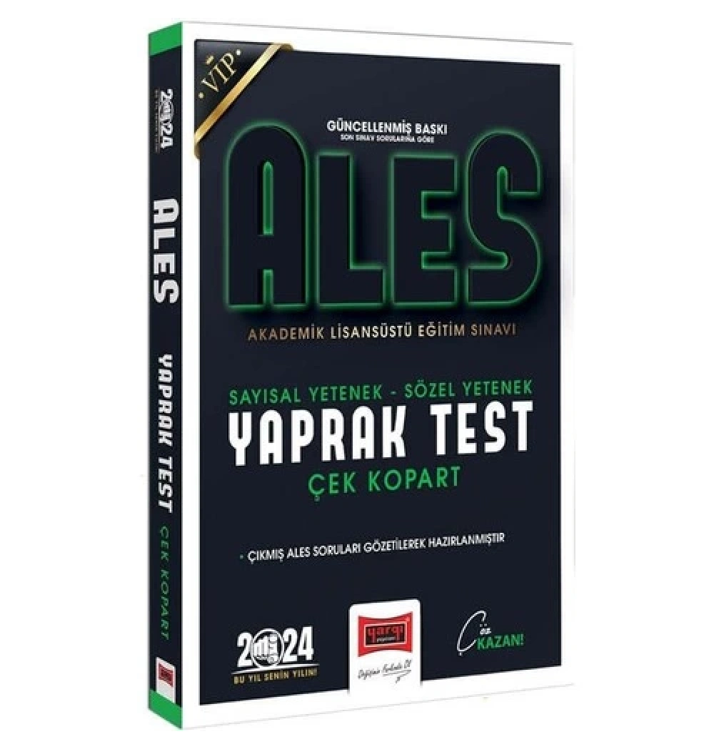 Yargı 2024 Vıp Ales Sayısal Sözel Yaprak Test