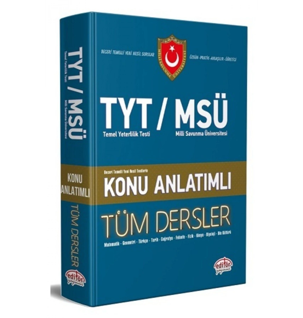 Tyt Milli Savunma Üniv.Msü Tüm Dersler Konu Anlatım Editör