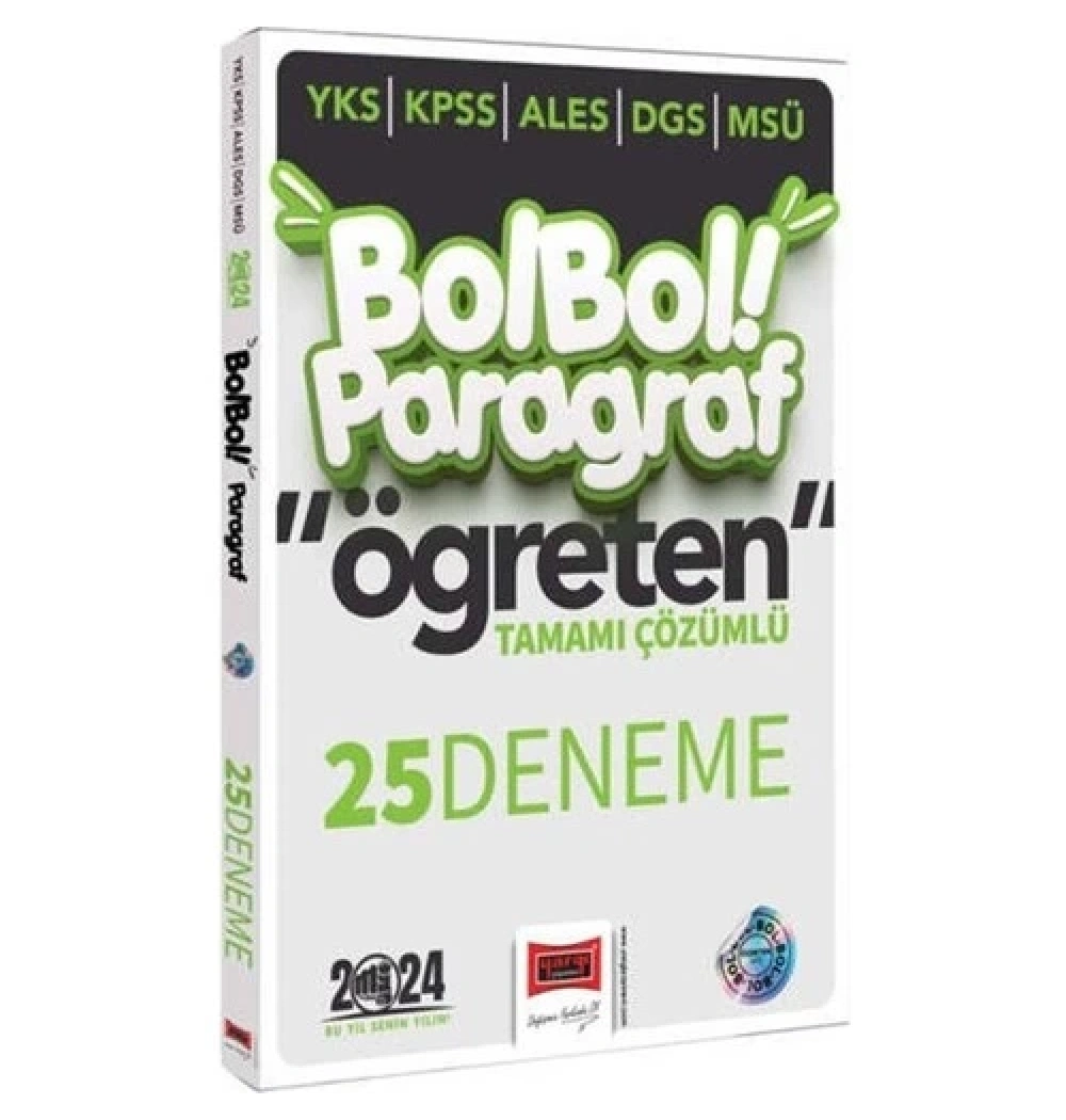 Yargı 2024 Yks Kpss Ales Dgs Msü Bol Bol Paragraf Öğreten 25 Çözümlü Deneme