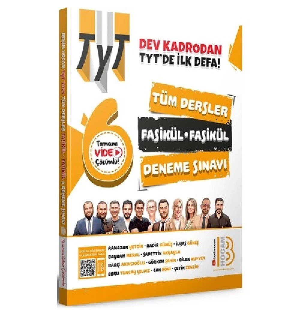 Tyt Tüm Dersler 6 Fasikül Deneme Sınavı Video Çözümlü  Benim Hocam