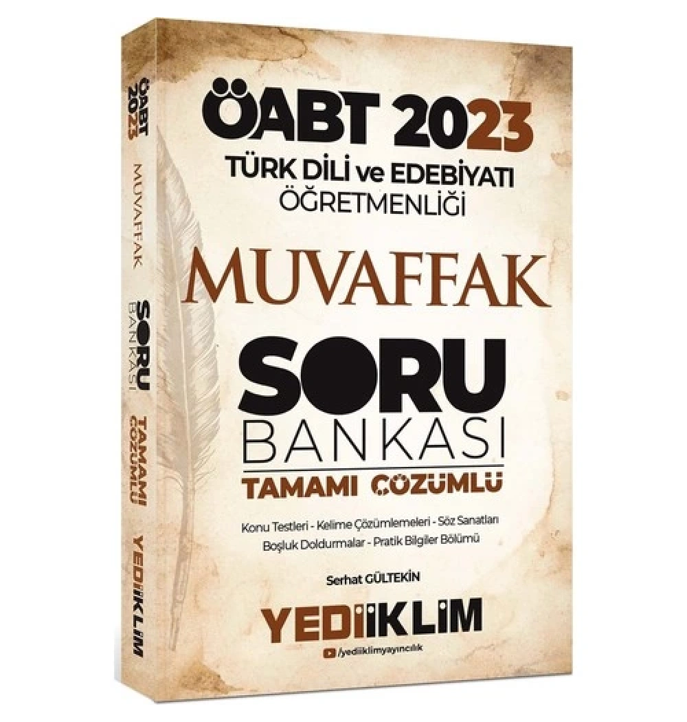 Öabt 2023 Türk Dili Edebiyatı Muvaffak Soru Bankası  Yediiklim