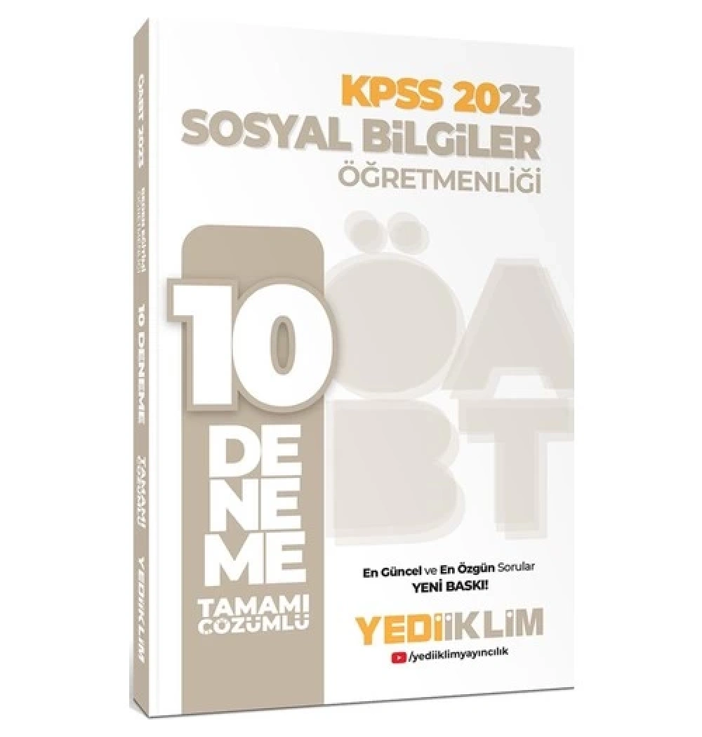 Kpss 2023 Sosyal Bilgiler Öğretmenliği 10 Çözümlü Deneme  Yediiklim