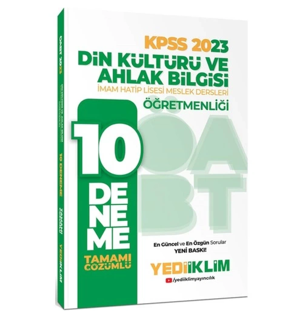 Kpss 2023 Din Kültürü Öğretmenliği 10 Çözümlü Deneme  Yediiklim