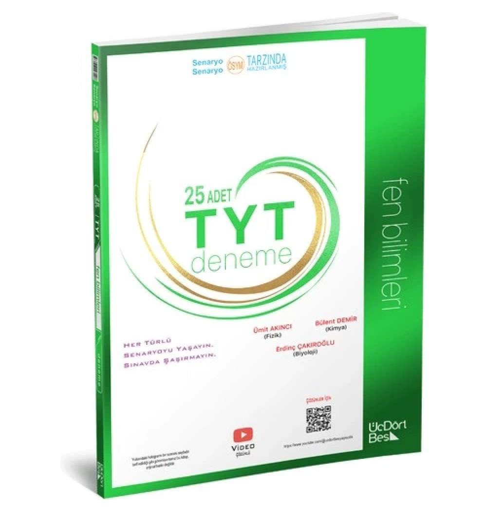 Tyt Fen Bilimleri 25 Deneme Üçdört Beş Yayın