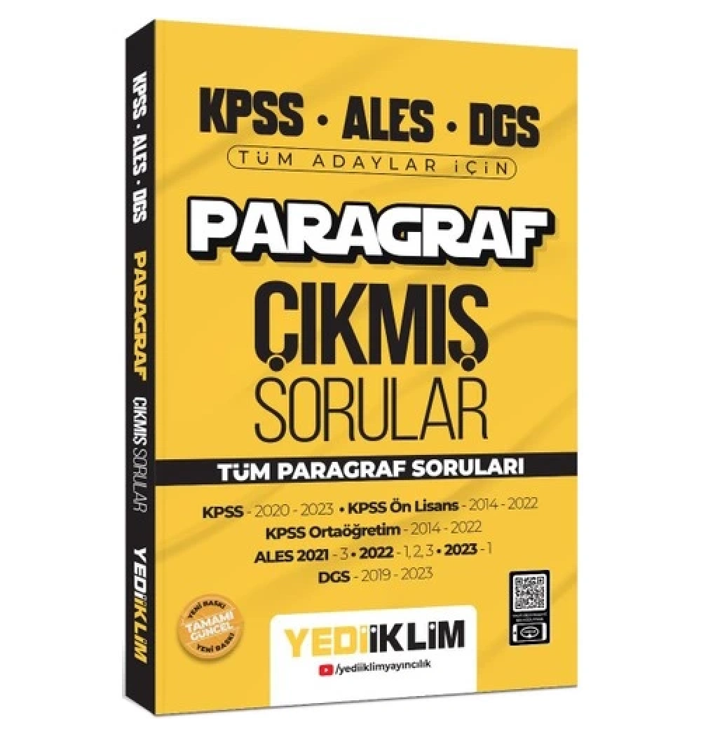 2024 Kpss Ales Dgs Paragraf Çıkmış Sorular  Yediiklim