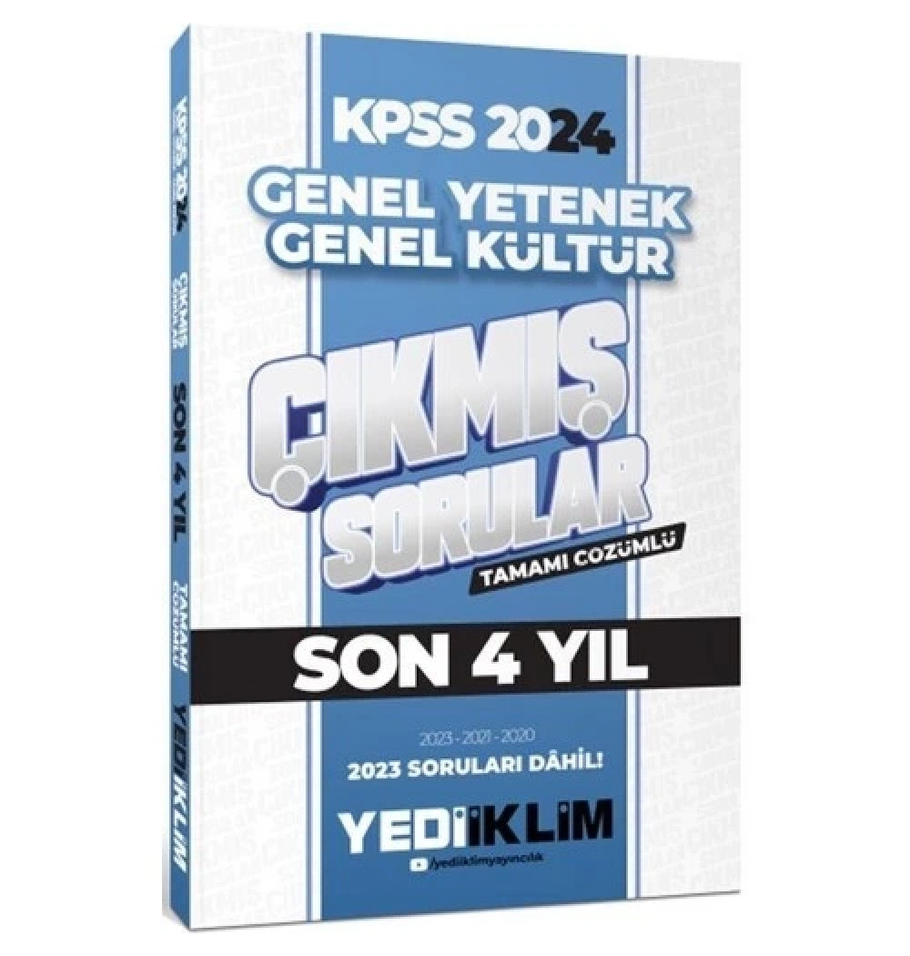 Kpss 2024 Gy Gk 2020-2023 Çıkmış Çözümlü Sorular  Yediiklim
