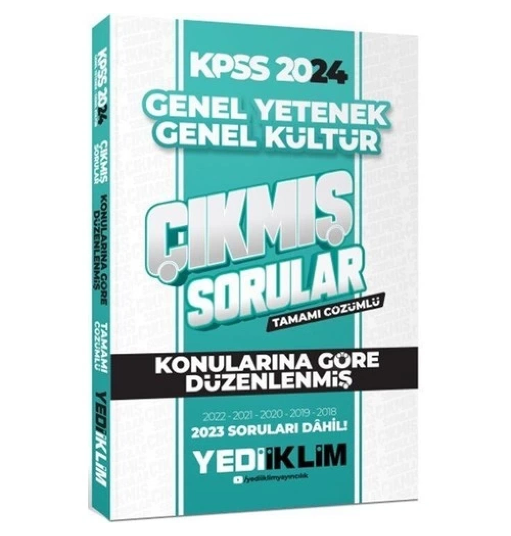Kpss 2024 Gy Gk 2018-2023 Çıkmış Çözümlü Sorular  Yediiklim