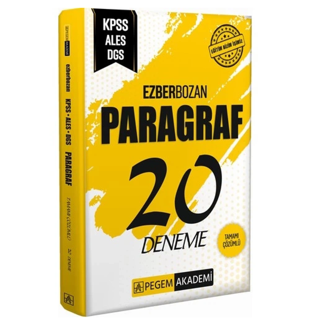 Pegem Kpss Ales Dgs Ezberbozan Paragraf 20 Çözümlü Deneme
