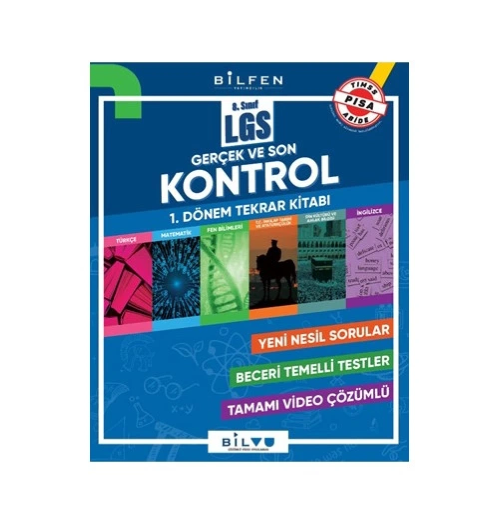 Bilfen 8.Sınıf Lgs Gerçek Son Kontrol 1.Dönem Tekrar Kitabı