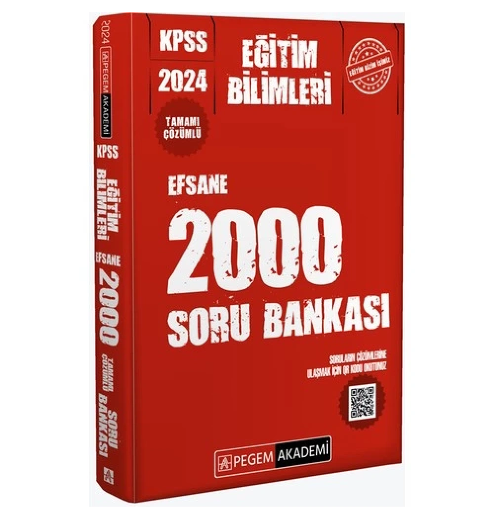 Pegem 2024 Kpss Eğitim Bilimleri Efsane 2000 Soru Bankası