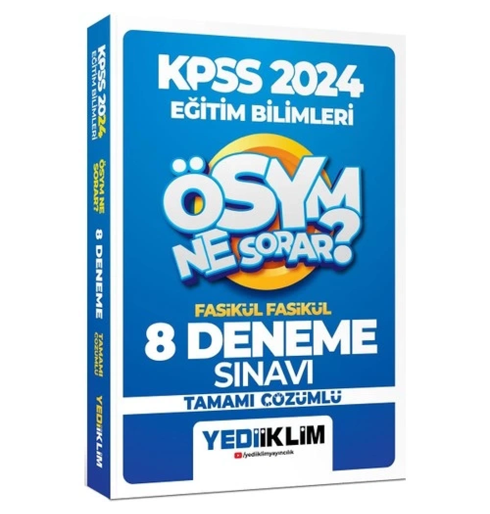Kpss 2024 Eğitim Bilimleri 8 Çözümlü Deneme  Yediiklim