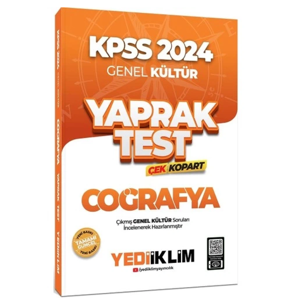 Kpss 2024 Gk Coğrafya Yaprak Test  Yediiklim