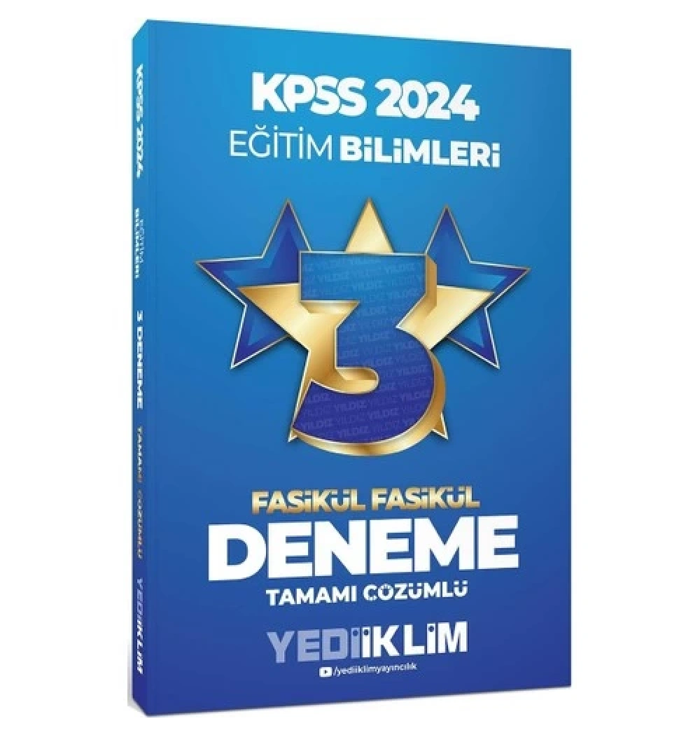 Kpss 2024 Eğitim Bilimleri 3 Çözümlü Deneme  Yediiklim