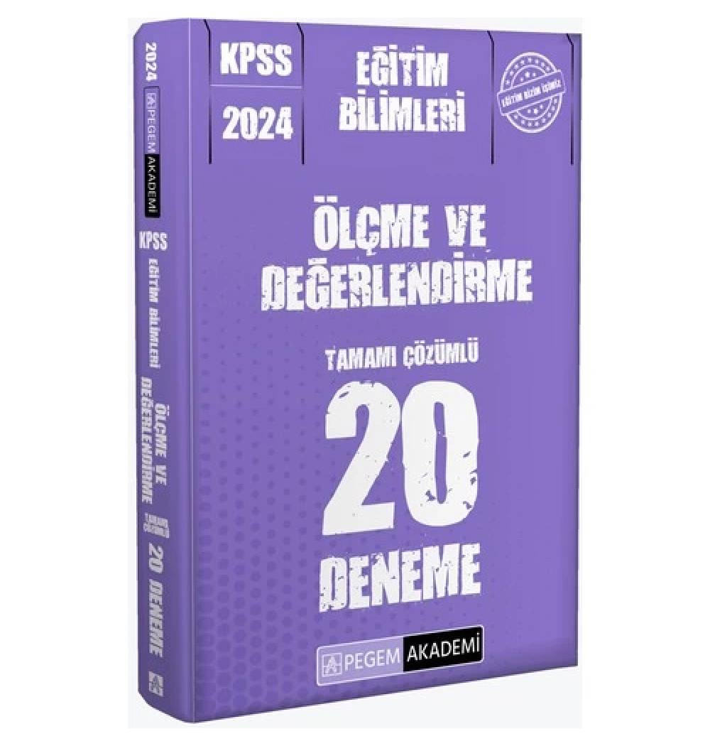 Pegem 2024 Kpss Ölçme Değerlendirme 20 Deneme