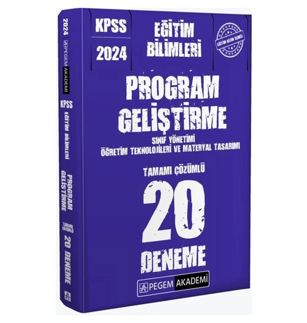 Pegem 2024 Kpss Eğitim Bilimleri Program Geliştirme 20 Deneme