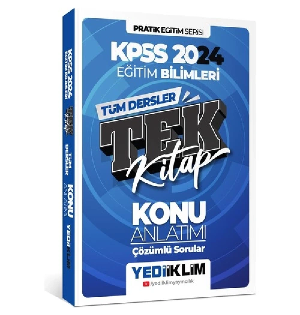 Kpss 2024 Eğitim Bilimleri Tüm Dersler Tek Kitap Konu Anlatım  Yediiklim