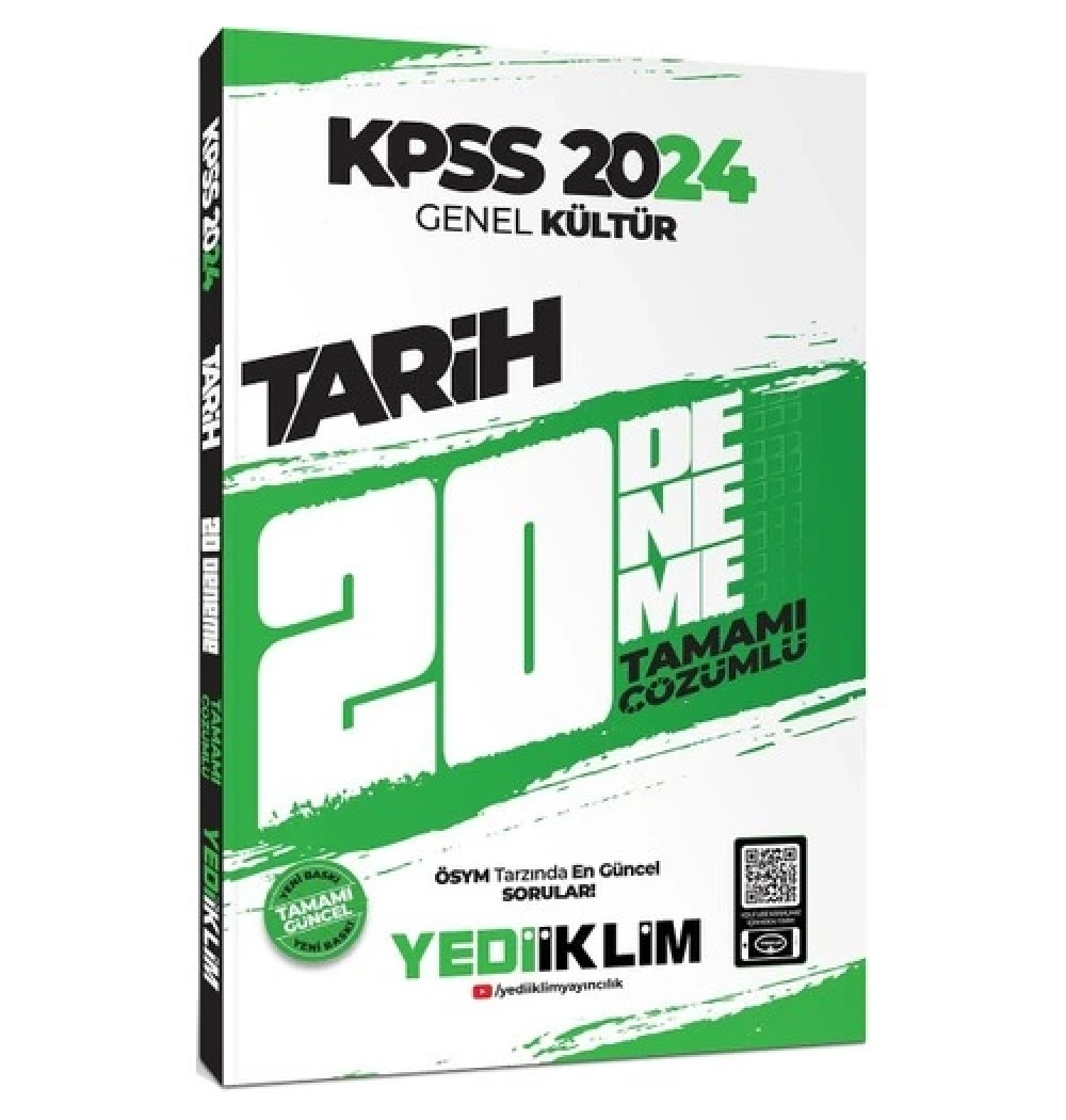 Kpss 2024 Gk Tarih 20 Çözümlü Deneme  Yediiklim