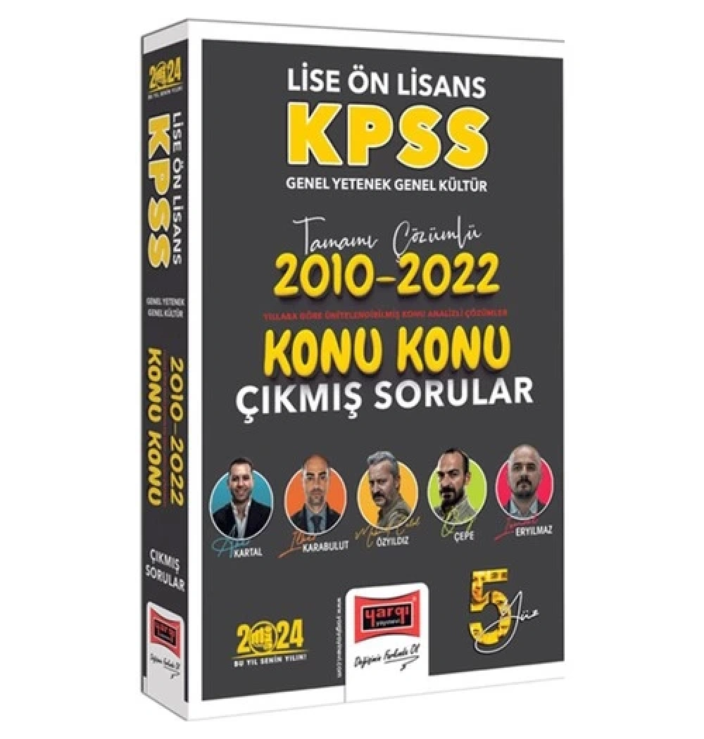 Yargı Kpss Lise Önlisans 2010-2022 Konu Konu Çıkmış Sorular