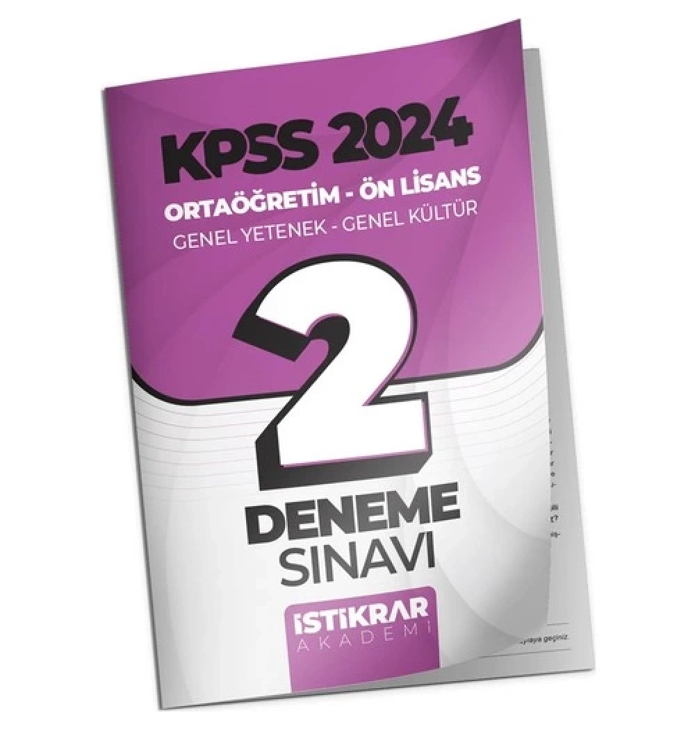 Kpss Ortaöğretim Gy Gk 2 Deneme  İstikrar