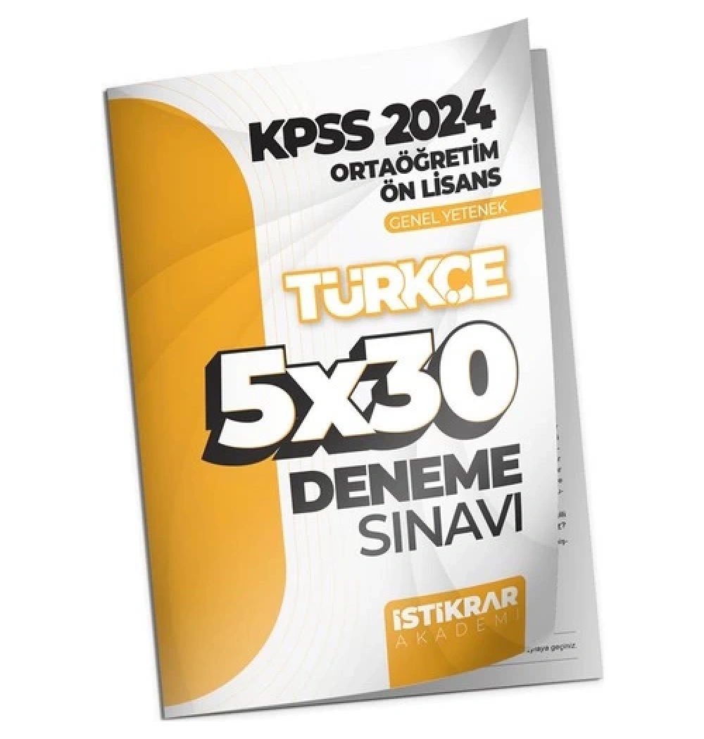 Kpss Ortaöğretim Türkçe 5X30 Deneme  İstikrar