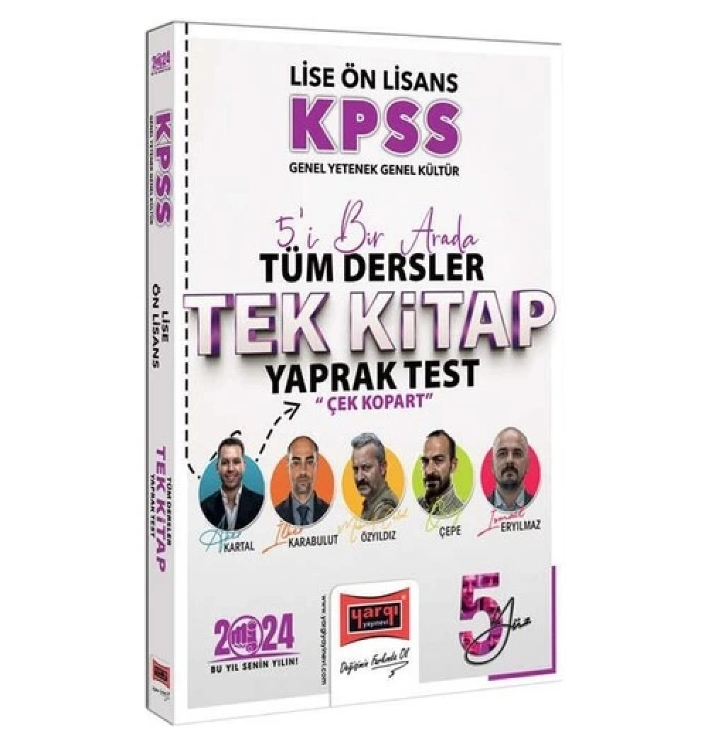 Yargı Kpss Lise Önlisans Gy Gk Tüm Dersler Tek Kitap Yaprak Test