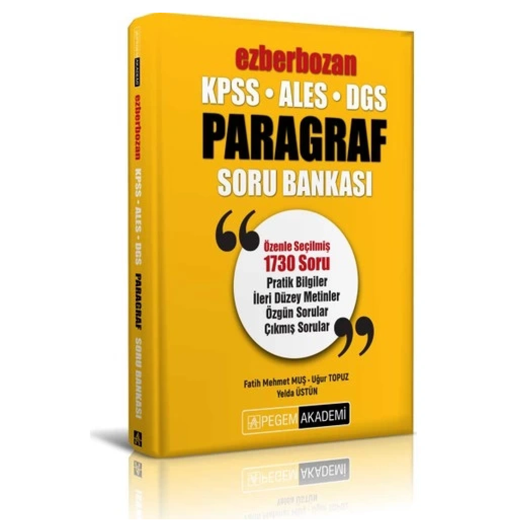 Pegem Kpss Ales Dgs Ezberbozan  Paragraf Soru Bankası