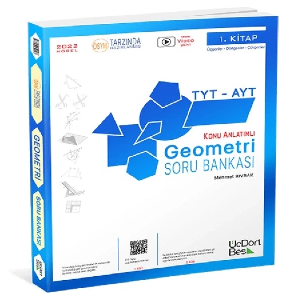 Tyt Ayt Geometri Konu Anlatım Soru Bankası 1.Kitap  Üçdörtbeş