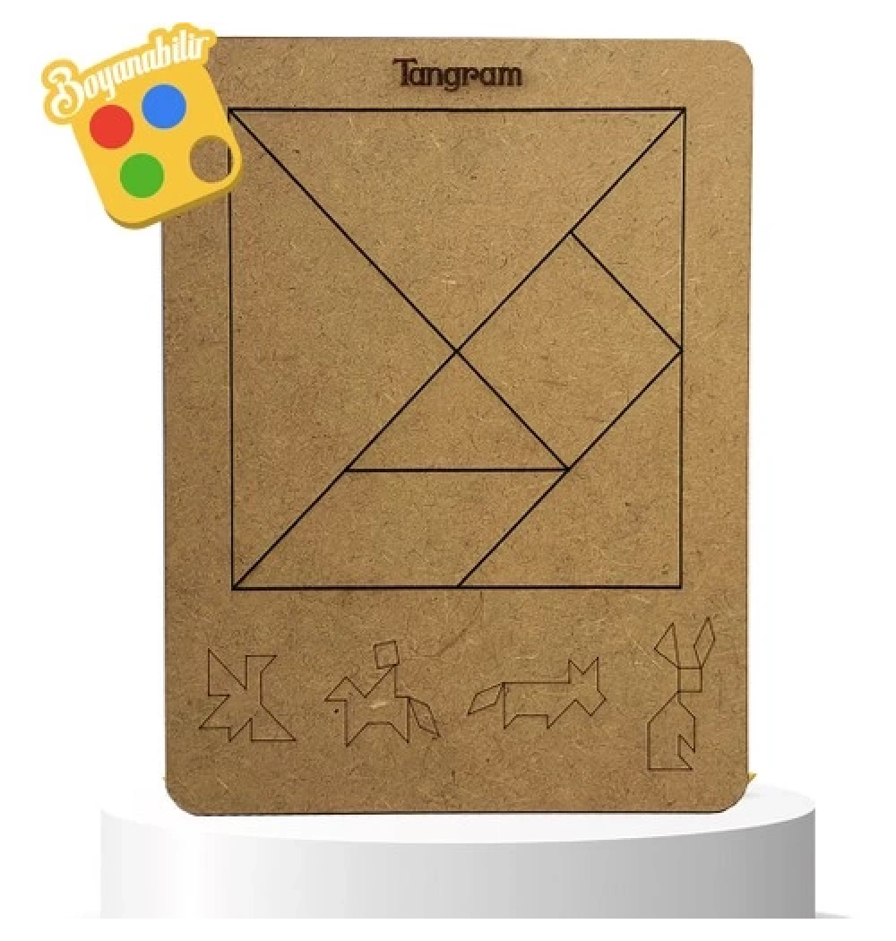 Tangram Eğitime Yardımcı Boyanabilir Zeka Oyuncağı 4+ Yaş Ve Üzeri Moonbeavers
