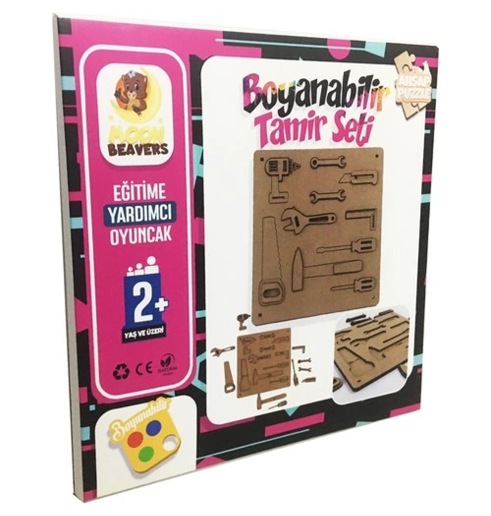 Tamir Set Eğitici Öğretici Geliştirici Boyanabilir 2+ Yaş Ve Üzeri Moonbeavers