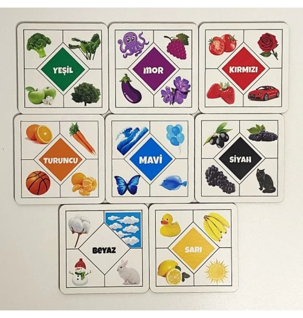 Benim Renkli Hayatım  Eğitime Yardımcı Ahşap Puzzle Eşleştirme 2+Yaş Ve Üzeri Moonbeavers