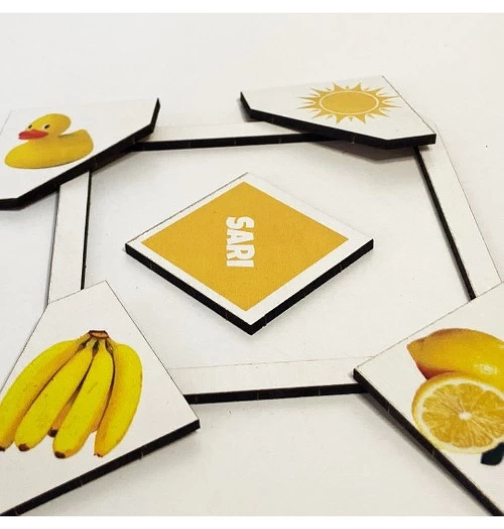 Benim Renkli Hayatım  Eğitime Yardımcı Ahşap Puzzle Eşleştirme 2+Yaş Ve Üzeri Moonbeavers