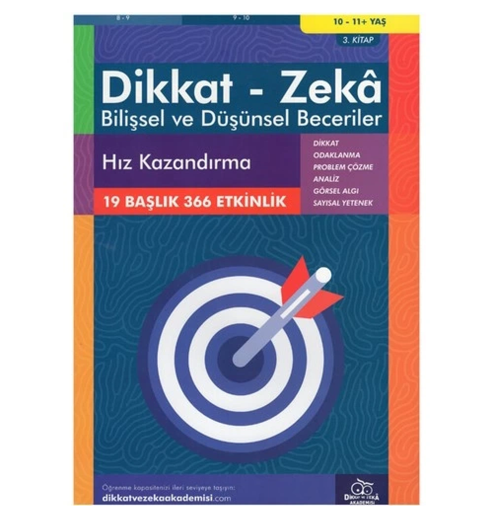 Dikkat Zeka 3.Kitap Hız Kazandırma 10-11 Yaş