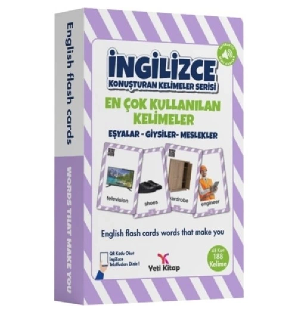 İngilizce Çok Kullanılan Kelimeler Kartları  Yeti Kitap