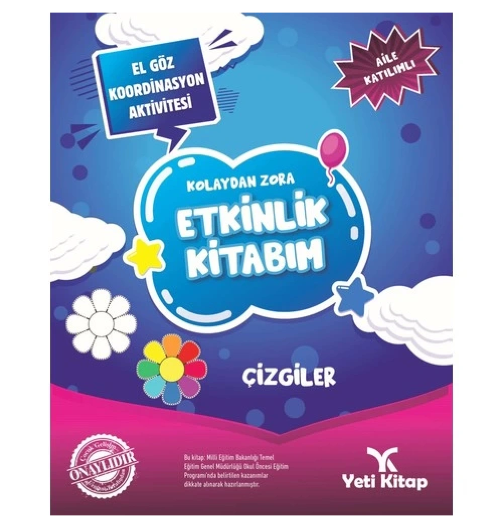 Etkinlik Kitabım Kolaydan Zora Çizgiler  Yeti Kitap