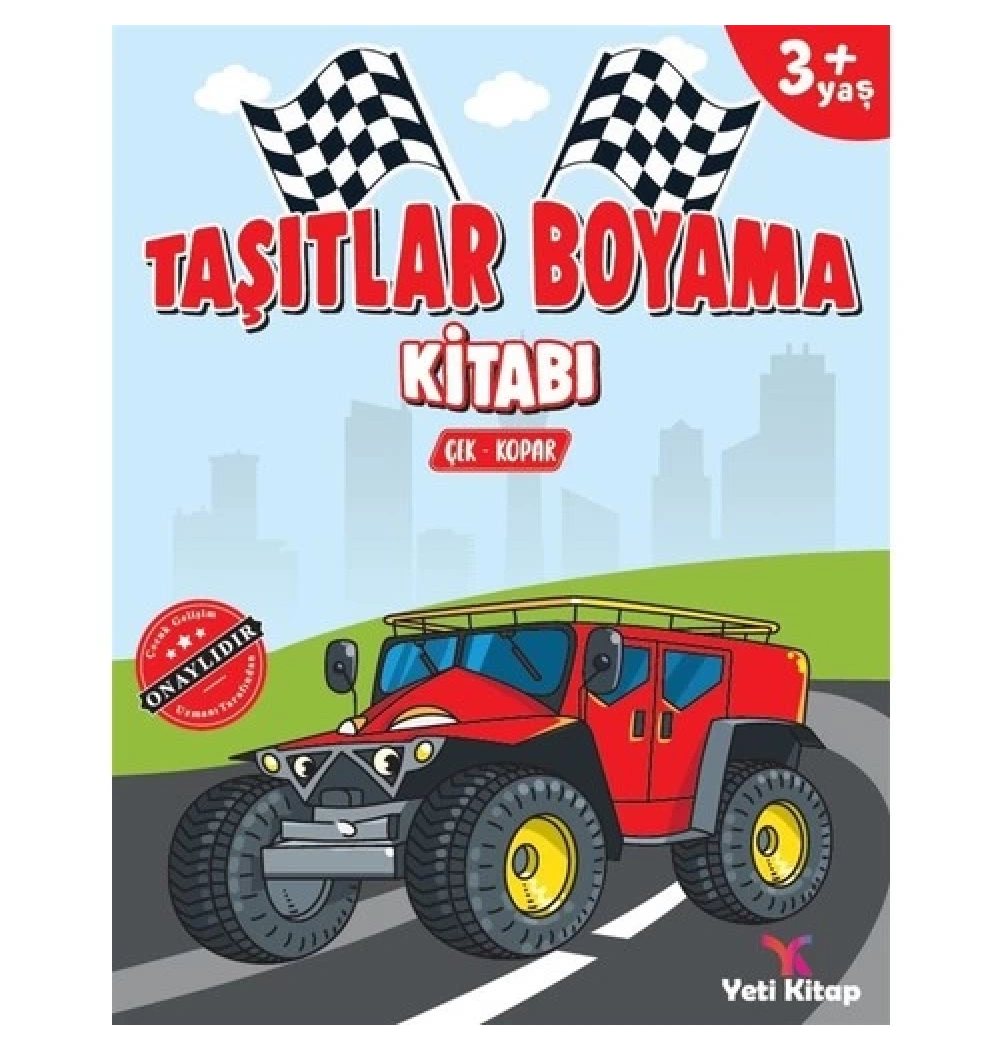 Taşıtlar Boyama  Kitabı  Çek Kopar  3+Yaş  Yeti Kitap