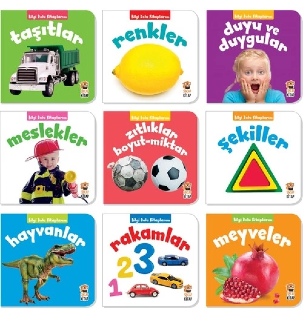 İngilizce Destekli Bilgi Dolu Minik Kütüphanem Mavi Kutu  Sincap Kitap