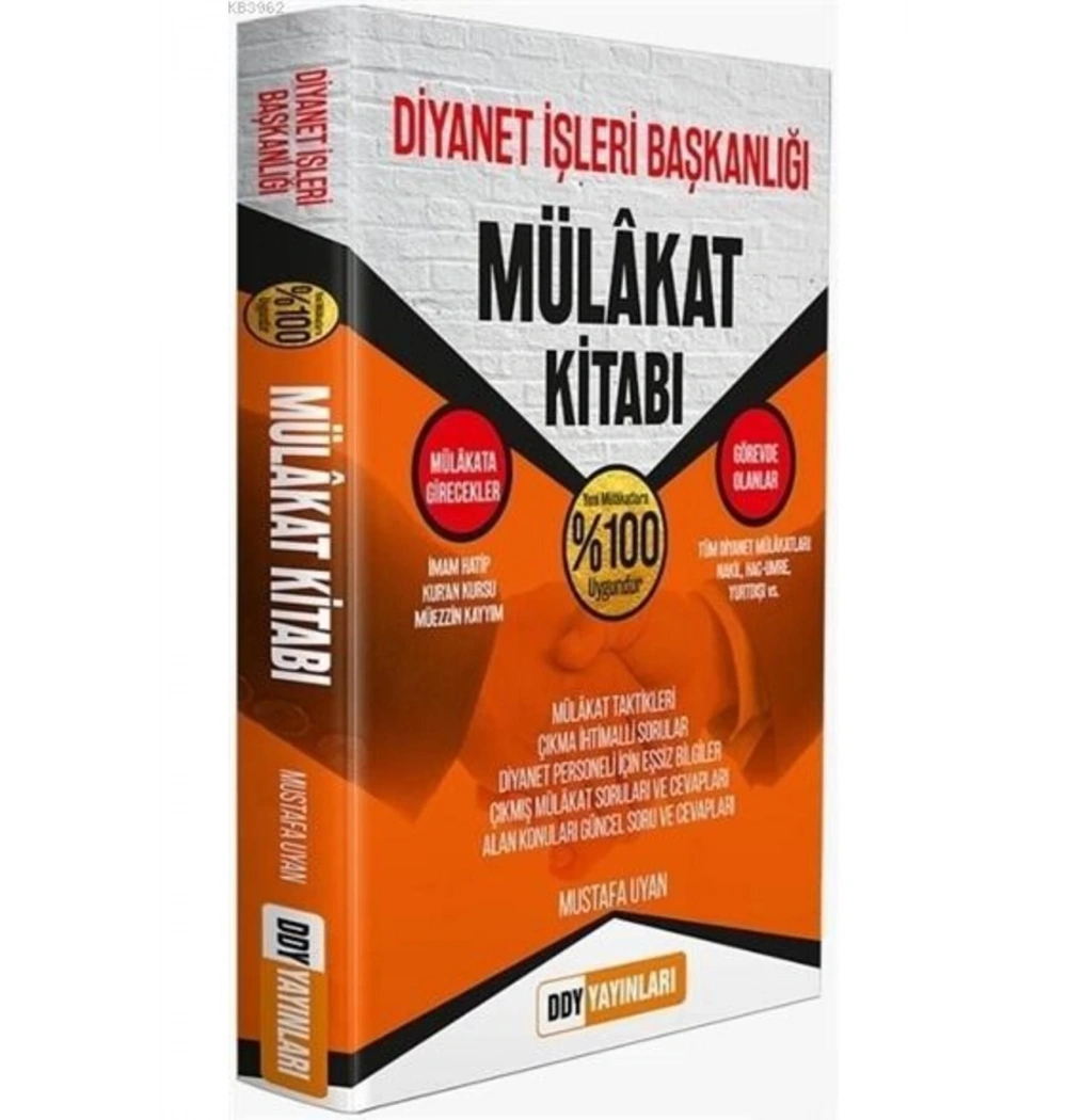 Diyanet İşleri Başkanlığı Mülakat Kitabı Mustafa Uyan  Ddy Yayın