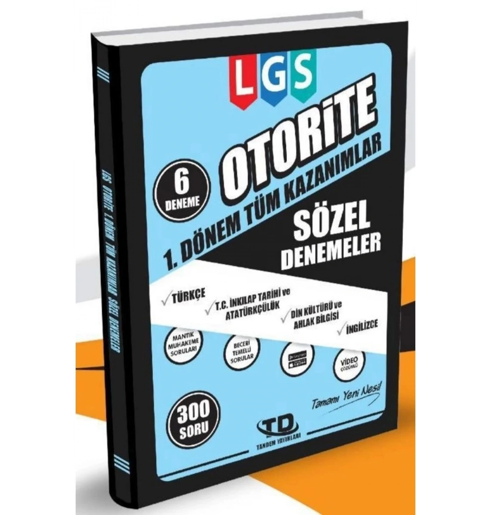 Tandem Lgs Otorite Sözel 6 Deneme  1.Dönem Konuları