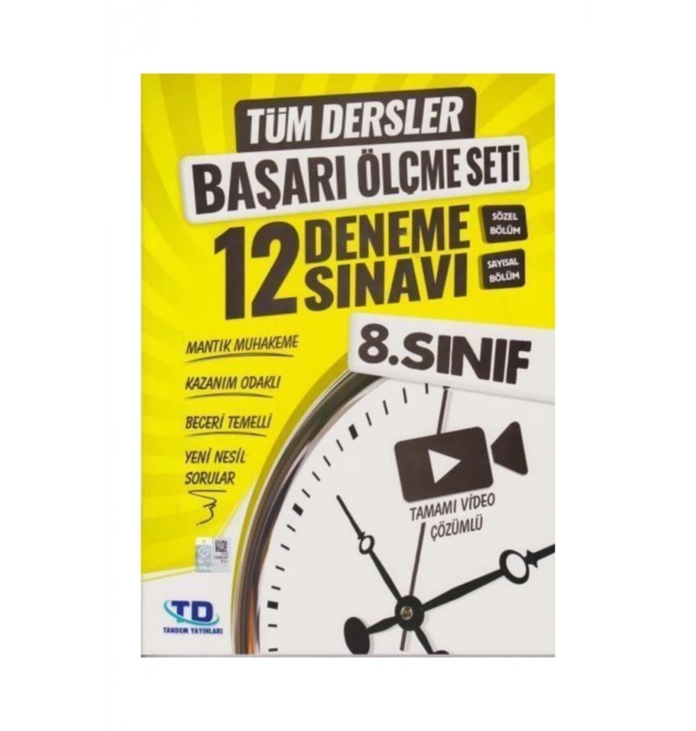 Tandem 8.Sınıf Tüm Dersler 12 Deneme Sınavı