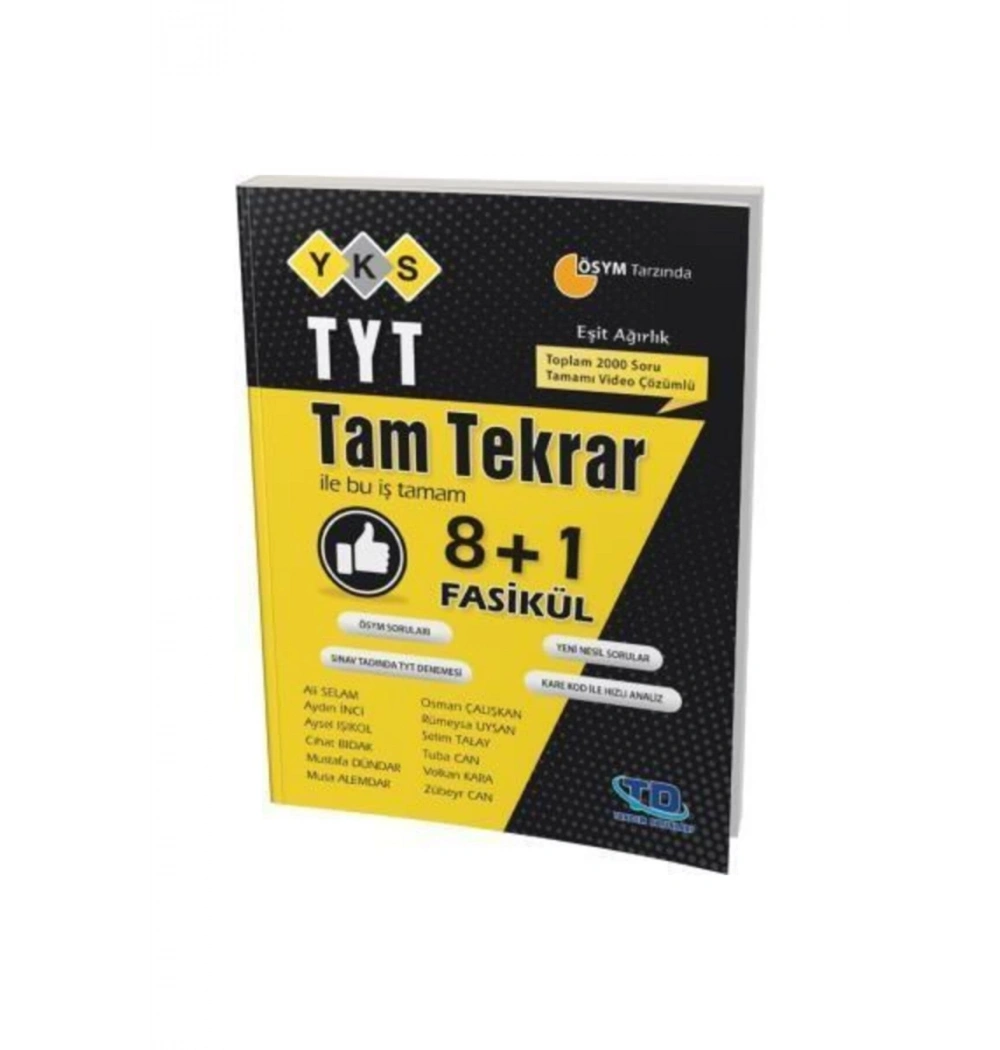 Tandem Tyt Eşit Ağırlık Tam Tekrar 8+1 Fasikül