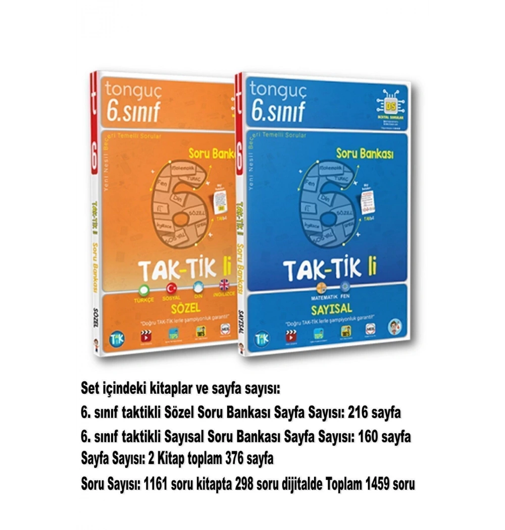 Tonguç 6.Sınıf Sayısal Sözel Taktikli Soru Bankası Seti