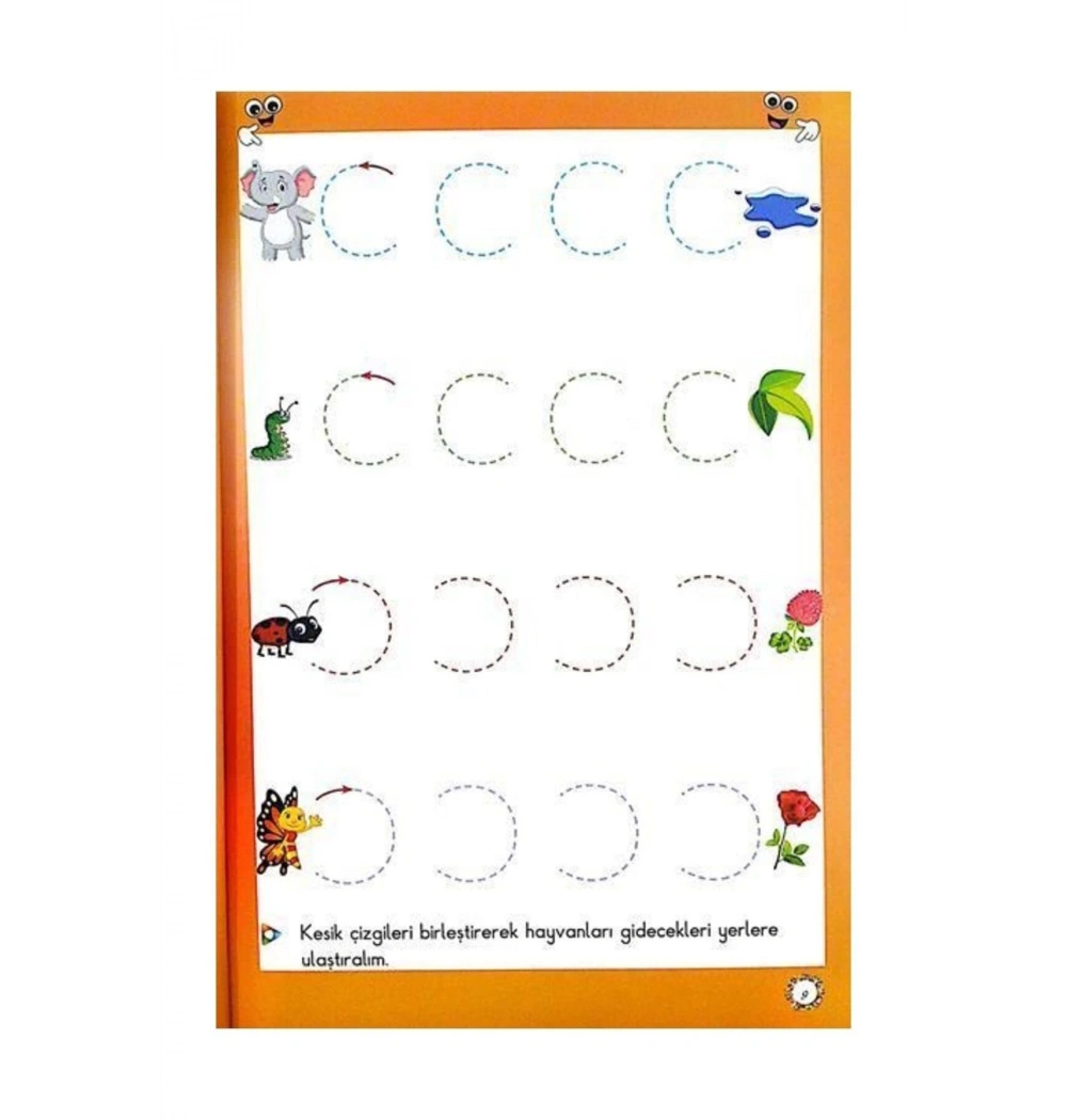 İlkokula Hazırlık Çizgi Çalışmaları   Beyaz Pusula