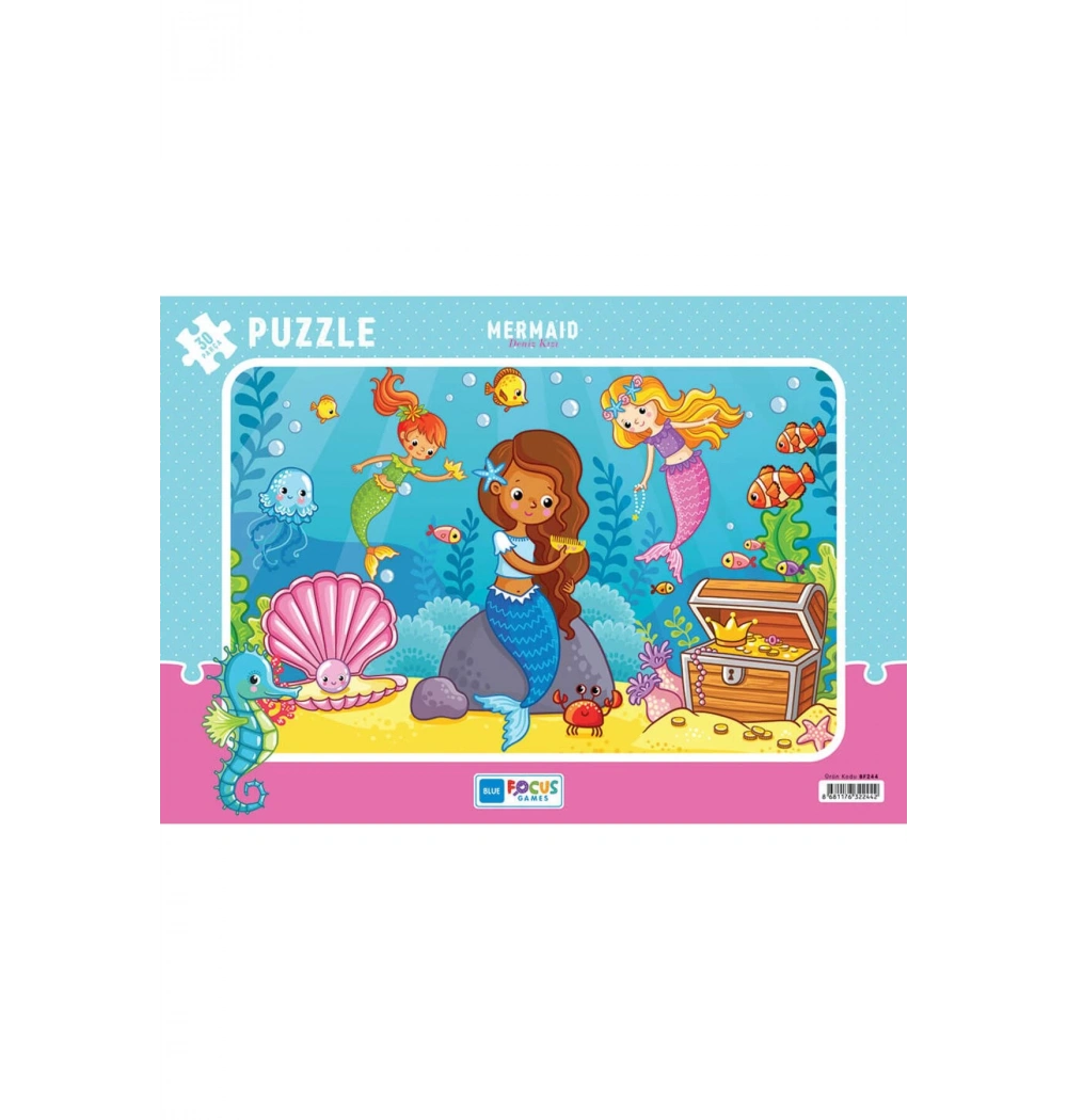 Blue Focus 30  Parça Puzzle Deniz Kızı Mavi Lale