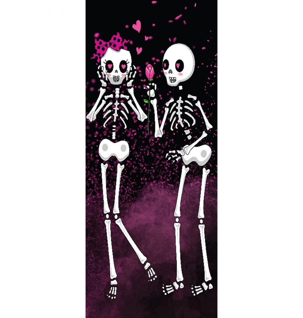 Blue Focus Kutulu 78 Parça Puzzle Skeleton  Love Mavi Lale
