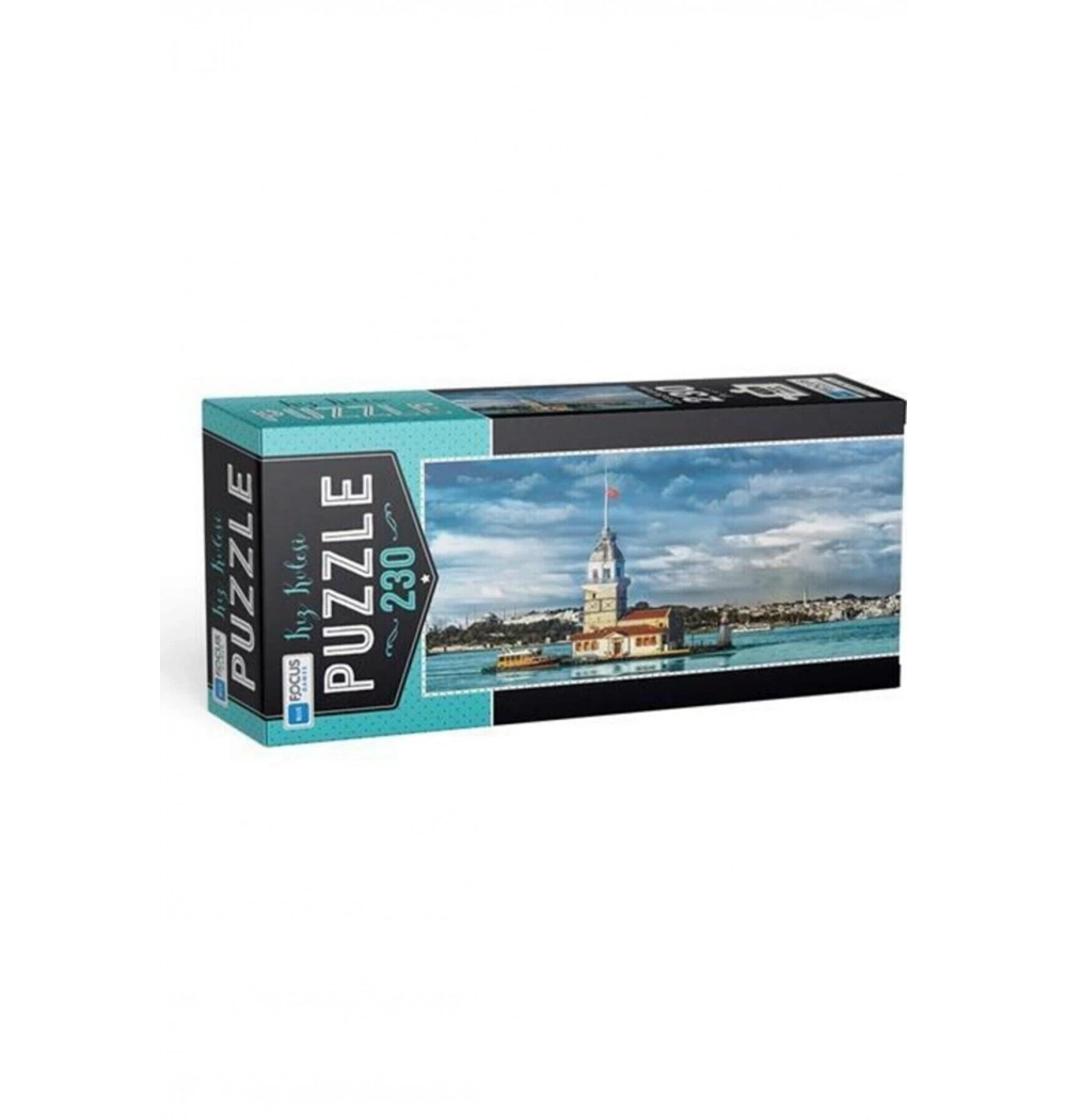 Blue Focus Kutulu 230 Parça Puzzle Kız Kulesi Mavi Lale
