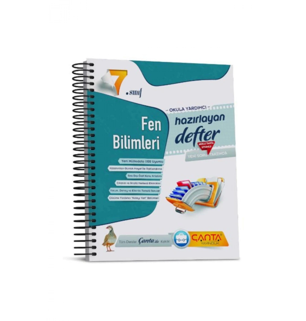 7.Sınıf Fen Bilimleri Hazırlayan Defter Çanta
