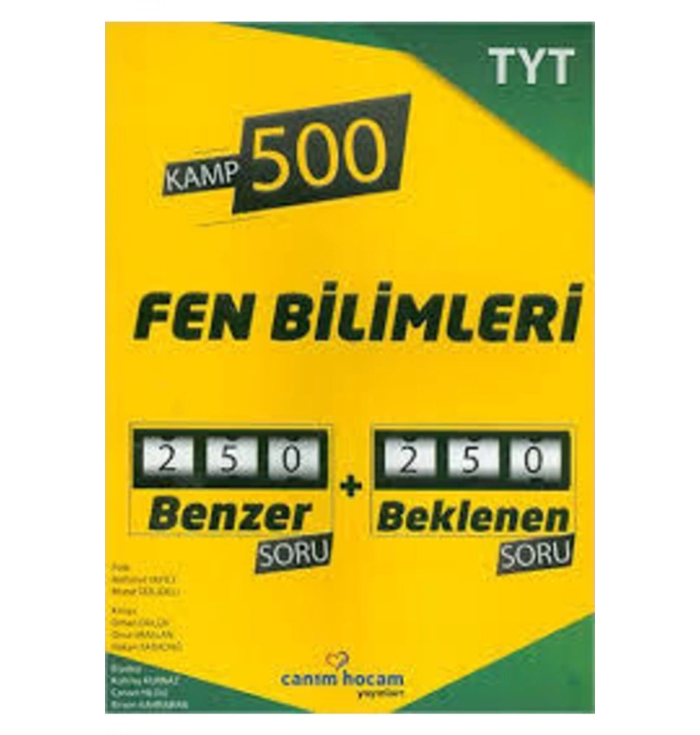 Tyt Kamp 500 Fen Bilimleri Soru Bankası Canım Hocam